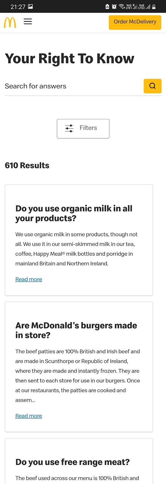 FAQs example